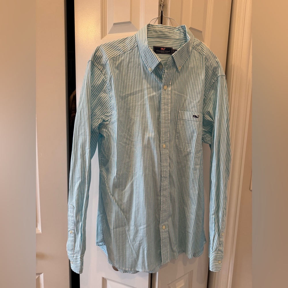 Light Blue Striped Dress Shirt